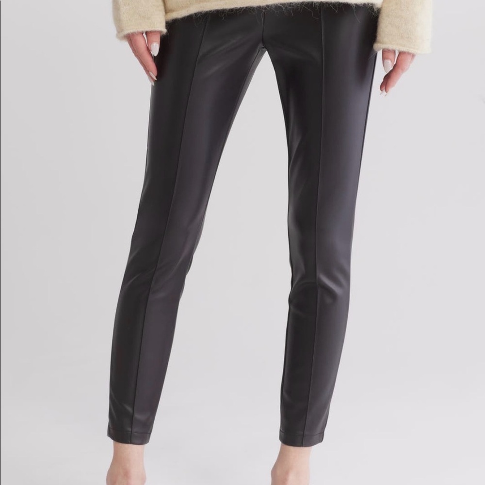 ASOS FAUX LEATHER CIGARETTE PANTS